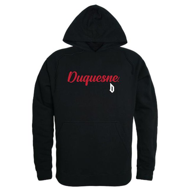 W Republic 558-293-BLK-04 Chandail à Capuchon Script Duquesne Dukes pour Hommes, Noir - Extra Large