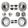 thumbnail image 1 of Transit Auto Front Rear Wheel Hub Bearings Assembly Disc Brake Rotors and Semi-Metallic Pads Kit (10Pc) for Car Toyota Matrix Corolla Pontiac Vibe - Left Right Side (Driver Passenger) KBB-106590, 1 of 10