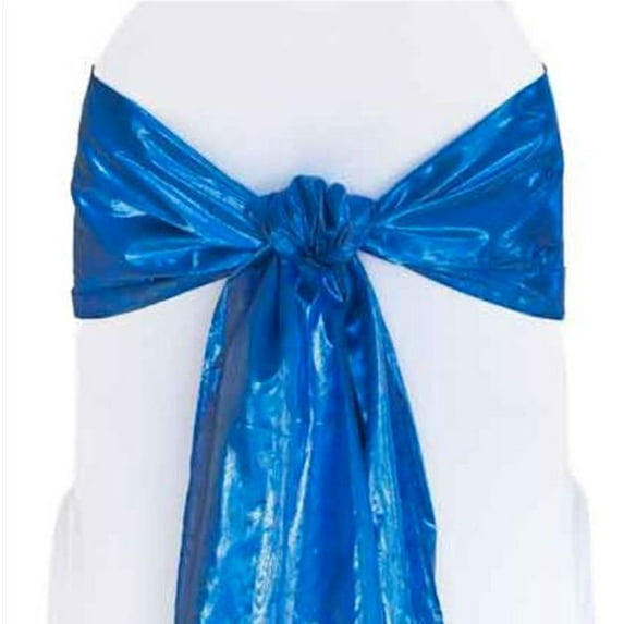 Tissue Lame Chair Sashes 6" x108" Bow Metallic 100% Polyester 8 COLORS Wedding", Royal Blue