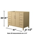 thumbnail image 6 of Wyndham Collection WCH717142SHOCXSXXMXX Elan 42" Single Free Standing Vanity Cabinet Only, 6 of 7