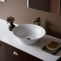 Karran Usa Qm164 Quattro Matte 20-5/8" Oval Acrylic Vessel Bathroom Sink - White