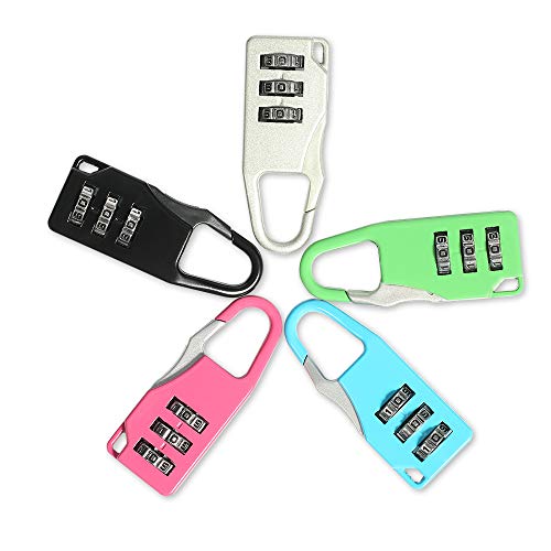 Backpacks 3-Digit Combination Lock of Zinc Alloy Locker The Small Safe Combination Padlock for Suitcases Computer Bags Schoolbags Luggage Drawers 7 Color Briefcases Toolkit and Cabinets