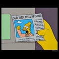 thumbnail image 2 of Men's The Simpsons Old Man Yells  Graphic Tee Black Medium, 2 of 5