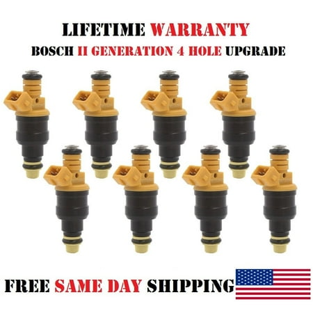 x8 OEM Bosch II 4 Hole Upgrade Fuel Injectors for 1993-2003 Ford F-150 4.6/5.0/5.4/5.8L V8 (Best Ford Ranger Upgrades)