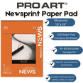 thumbnail image 2 of PRO ART 18-Inch by 24-Inch Rough Newsprint Paper Pad, 50 Sheets, 2 of 7
