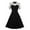 ☪198-Black, variant on Nuoqisi Women's Sheer Polka Dot Panel Flared Vintage Dress - Elegant Retro Style Dress with Full Skirt Design for Special Events and Formal Gatherings