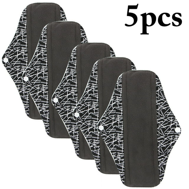 Mama Cloth Reusable Bamboo Charcoal Sanitary Pad Menstrual Pad Panty Liner