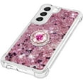 thumbnail image 6 of Phone Case for Samsung Galaxy S23 Plus,Shockproof Clear Quicksand Glitter Flowing Liquid with Bling Diamond Ring Stand,Cute Women Girls Case for Galaxy S23 Plus 6.6'' LS-Rose Gold, 6 of 14