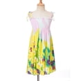 thumbnail image 3 of Zaldita Kids Girls Summer Casual Bohemian Dress Floral Sleeveless Rainbow Beach Sundress with Necklace Party Dresses Type G 5-6, 3 of 7