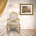 thumbnail image 3 of Smithsonian Design Museum 14x12 Gold Ornate Wood Framed with Double Matting Museum Art Print Titled - A fruit stall in Naples at Christmas, 1828, 3 of 4