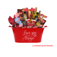 thumbnail image 2 of FSSTAM Love You Always Red Plastic Sentiment Oval Buckets with Handles, Wedding Valentines Day Gifts Gift Baskets Storage Containers Party Favors Decorations(with Exclusive FSSTAM Booskie), 2 of 6