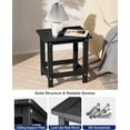 thumbnail image 6 of WINSOON Small Outside Adirondack Square Side Table,Single Layer - Black, 6 of 7