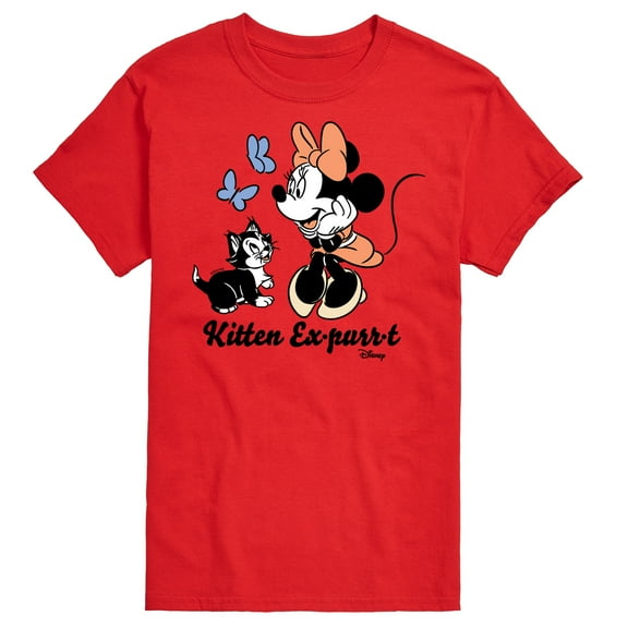 Disney - Minnie Mouse - Kitten Ex-purr-t - Men's Short Sleeve Graphic T-Shirt