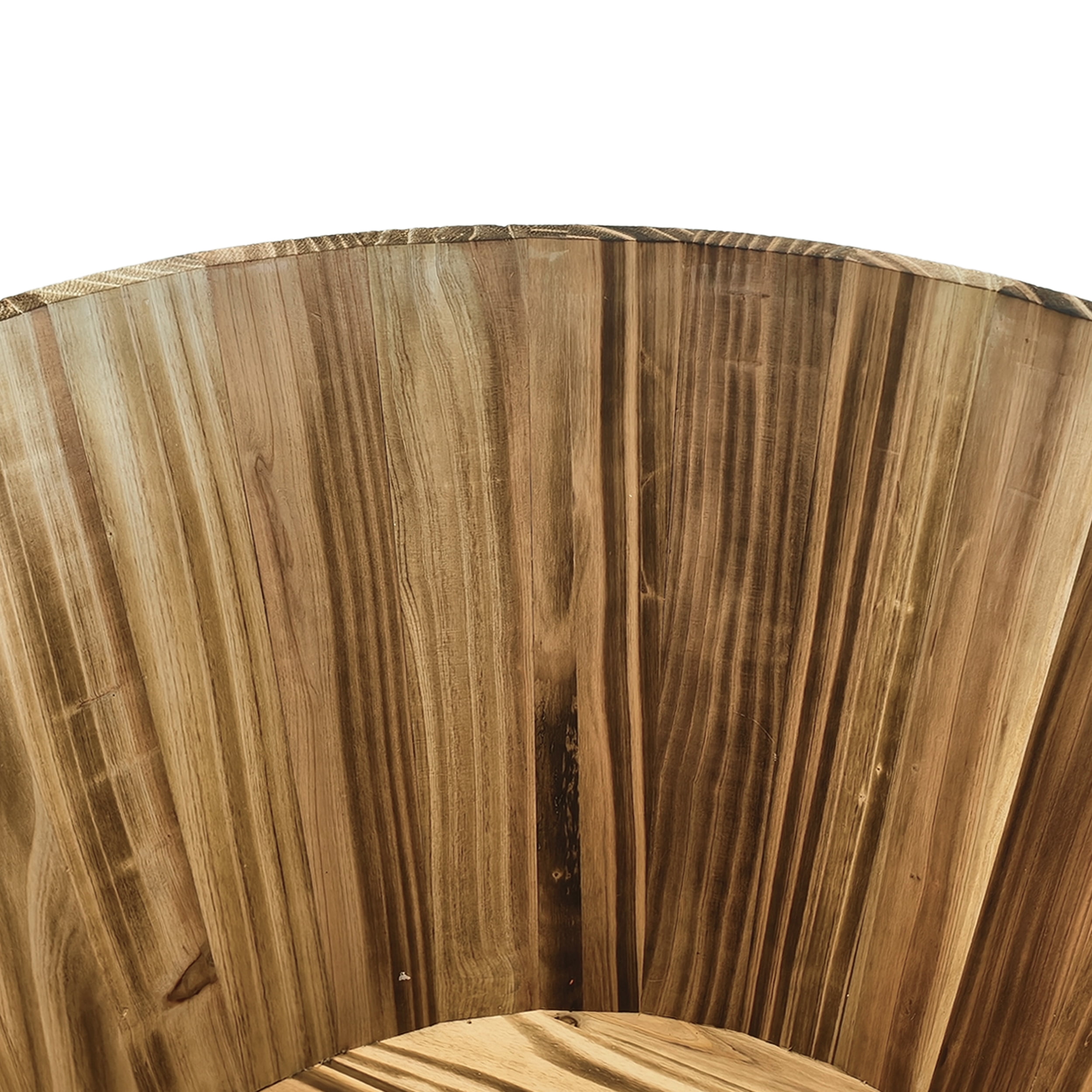 Luxury 20" Real Wood Whiskey Barrel Planter Set of 3 - Carbonized Fir Wood, Weather Resistant, Indoor/Outdoor Flower Pots for Garden Patio - Includes 3-Piece Professional Gardening Tool Kit