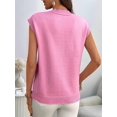 thumbnail image 6 of Women'S Mock Neck Sweaters Vest Business Casual Trendy Tops Fall Outfits Pink XL, 6 of 9