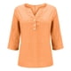 thumbnail image 4 of Vestidos Casuales Para Mujer, Blusas De Mujer De Moda Camisa de lino y lino para mujer, de moda, de color liso, con botones, cuello en V, holgada, manga larga, con cuello en V, 4 of 9