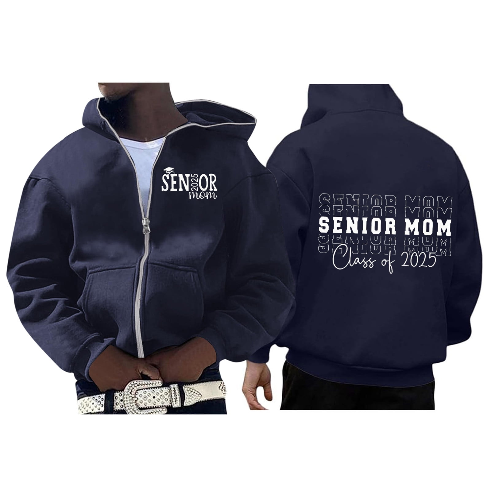 JHLZHS Camo Jacket Unisex Zipper Top Senior Mom Printed