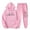 Hot Pink, variant on Fengactive Jogger Sets for Women 2 Piece Baggy Fit Funny Heart Print Track Suits Soft Solid Color Sweatsuits Set with Pockets