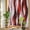 DarkRed, variant on Red Striped Ombre Privacy Window Film, Decorative Stained Glass Window Film, Modern Red Moire Geometric Resuable Rainbow Static Cling for Home Bathroom Living Room Glass Door 23.6"x59"