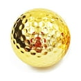 thumbnail image 2 of Cheers.US 42.6mm Golden Golf New Electroplated Golden Ball Gift Golf Competition Double Golf, 2 of 6