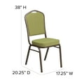 thumbnail image 5 of Flash Furniture HERCULES Series Crown Back Stacking Banquet Chair in Moss Fabric - Gold Vein Frame, 5 of 13