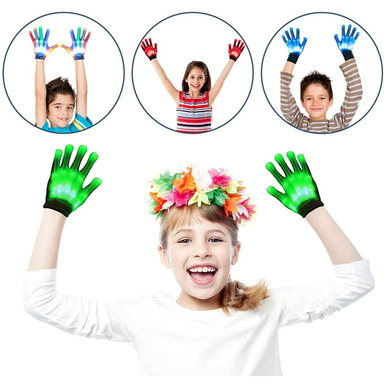GLEDLOVES LED Gloves,Cool Fun Toys for Boys Girls Age 8-12 with 6
