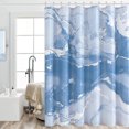 thumbnail image 1 of KSEERBABALL Blue Marble Shower Curtain, 72" x 72" Waterproof, 1 of 5
