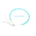 thumbnail image 5 of Natural Amazonite Round Shape Bracelets in Sterling Silver for Women, September Birthstone Jewelry for Her Birthday, Wedding Anniversary, Christmas, Mothers Day, 5 of 7
