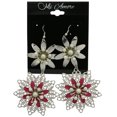 thumbnail image 2 of Mi Amore Flower Dangle-Earrings Silver-Tone/Pink, 2 of 2