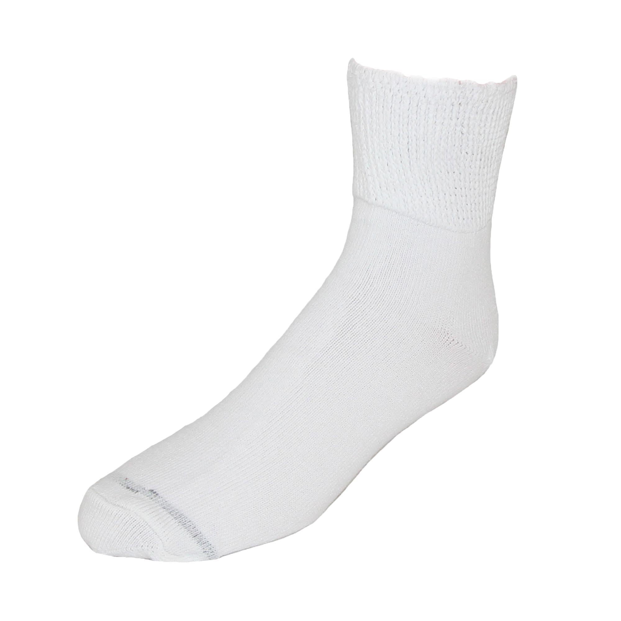 Extra Wide Sock Co. Men's Cotton Comfort Fit Quarter Ankle Socks ...