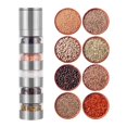 thumbnail image 2 of Hyasfey Spice Grinder Stainless Steel Portable Travel Spice Kit 5-in-1 Modular Spice Containers Salt And Pepper Grinder for Camping Kitchen Travel Outdoors, 2 of 7