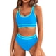 thumbnail image 1 of Gibobby Trajes de Natación para Mujer Conjuntos de bikini de cintura alta para mujer Traje de baño deportivo de dos piezas Bloque de color Trajes de baño(BU1,CH), 1 of 4