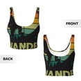 thumbnail image 5 of Picia Not All Who Wander Are Lost 1 Sports Bra for Women,Padded Strappy Sports Bras Medium Support Yoga Bra with Removable Cups,Running Yoga Bra-Small, 5 of 9