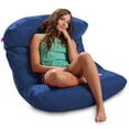 thumbnail image 3 of Posh Creations Laguna Lounger Bean Bag Chair, Kids, 3 ft, Navy, 3 of 6