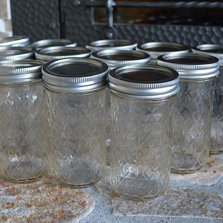 dimensions jar 8 mason oz lid Mason Jelly Jars 12 Lid Jar oz with Mason Crystal Quilted