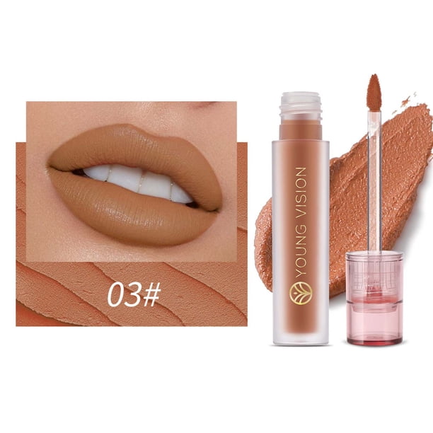 Fiudx Colorful Lips Mate, Brillo Labial de Larga Duración En Acabado Aterciopelado, Textura Ligera y Mate, Maquillaje Diario Que No Se Desvanece, Ideal para Chicas de Moda, Diseño Fácil de Quitar, In