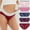 Multicolor, variant on HUPOM Cotton Underwear For Women Womens Silk Underwear High waist Elastic Waist Solid Briefs Multicolor XL
