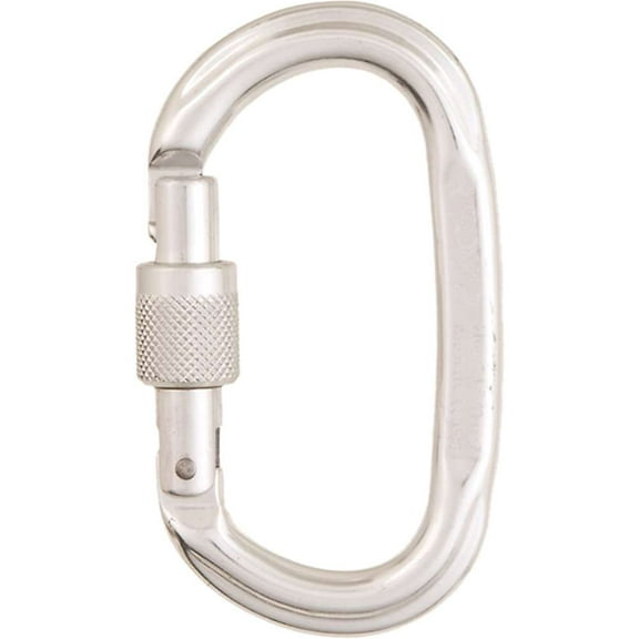 Cypher Oval Polished Screw Gate Carabiner