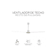 thumbnail image 2 of Ventilador De Techo 56 Pulgadas Recto 3 Aspas 5 Velocidadesb BLANCO BLANCO, 2 of 5