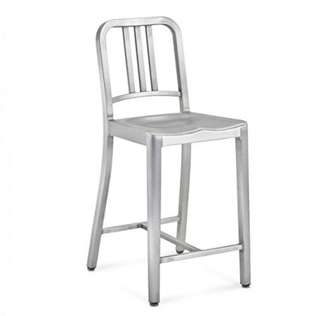 Brushed Anodized Aluminum Modern Counter stool-Metal Stool Counter height Counter