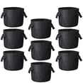 thumbnail image 4 of CIMAXIC 9Pcs Plant Growing Bags Made of Black Felt with Handle for Vegetable and Flower Storage, 4 of 7