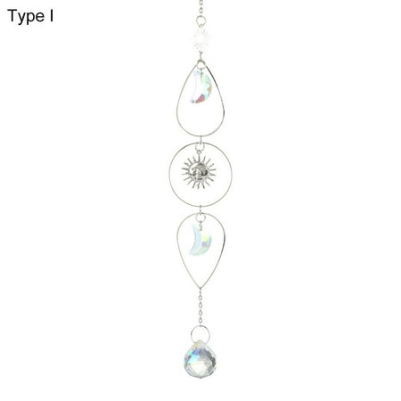 

Gift Home Decoration Drop Ornament Curtains Embellishment Star Moon Crystal Wind Chime Sun Catcher Hanging Prisms Pendant TYPE I