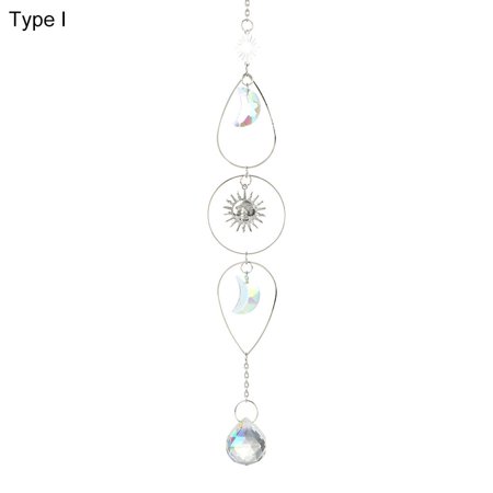 

Gift Home Decoration Drop Ornament Curtains Embellishment Star Moon Crystal Wind Chime Sun Catcher Hanging Prisms Pendant TYPE I