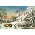 thumbnail image 2 of Currier & Ives "Bringing Home the Logs" (18th) Glossy Poster, 2 of 3