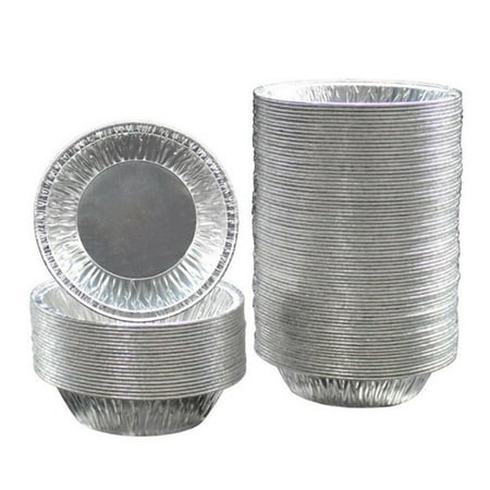 

100Pcs 3-inch Aluminum Foil Disposable Pan Cake Baking Pan Tin
