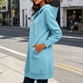 thumbnail image 5 of Fewfanhot Womens Fall Outfits Winter Long-Sleeve Hooded Quarter-Zip Casual Jacket with Pockets, 5 of 7