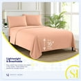 thumbnail image 5 of Sweet Home Collection Twin Sheet Sets, Classic 1800 Series Deep Pocket 3 Piece, Luxury Soft Microfiber Bed Sheet Sets, Peach, 5 of 5