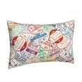thumbnail image 2 of Haiem Pillowcase for Hair and Skin Queen - Passport Stamp Printed Soft Pillowcase with Envelope Closure-20"x30", 2 of 9