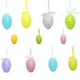 thumbnail image 4 of Easter Egg Decoration, Ongmies 12/18 Pack Easter Egg Ornament Easter Colorful Egg Printed Easter Eggs Foam Easter Tree Decoration for Easter Spring, B, 4 of 8
