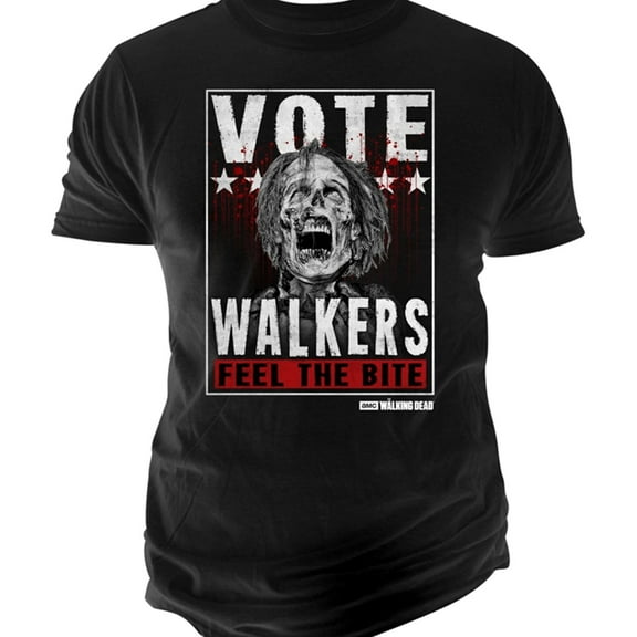 Changes Mens Vote Walkers Graphic T-Shirt, Black, Medium
